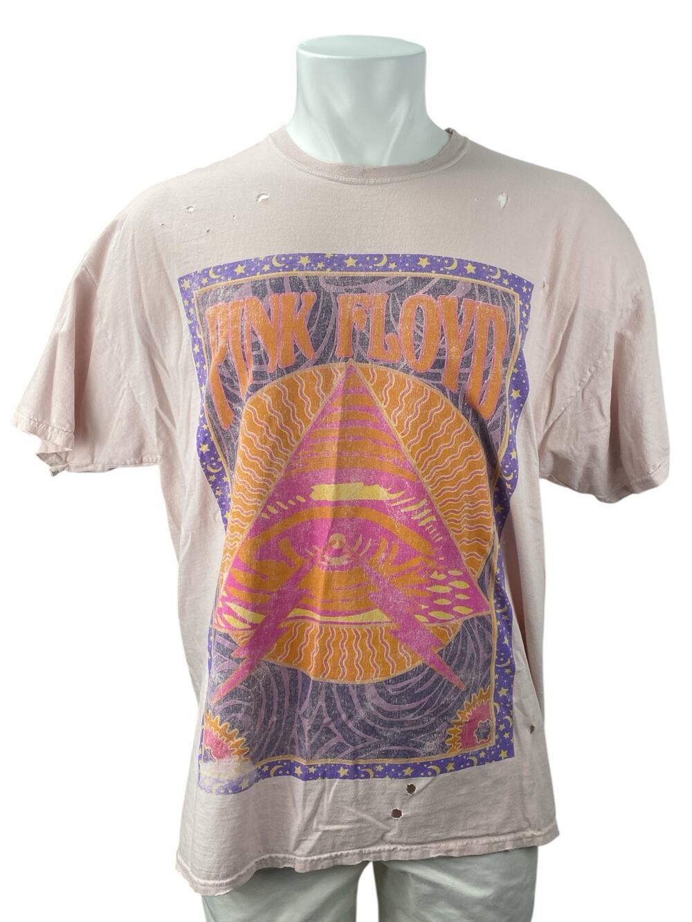 Pink Floyd Men's Distressed Music Tour Band Poster Weekend Tee T-shirt Top Sz OS